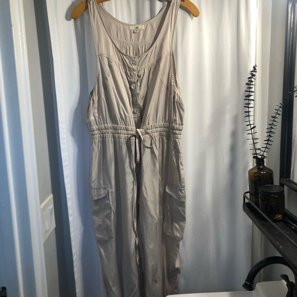 Cream silk romper